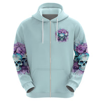 Flower Skull Angel Hoodie The Good Girl In Me Got Tired Of The Bullshit - Wonder Print Shop