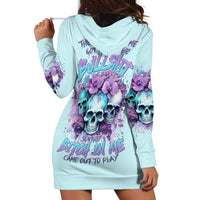 Flower Skull Angel Hoodie Dress The Good Girl In Me Got Tired Of The Bullshit - Wonder Print Shop
