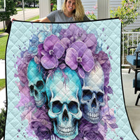 Flower Skull Angel Quilt The Good Girl In Me Got Tired Of The Bullshit - Wonder Print Shop