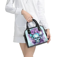 Flower Skull Angel Shoulder Handbag The Good Girl In Me Got Tired Of The Bullshit