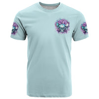 Flower Skull Angel T Shirt The Good Girl In Me Got Tired Of The Bullshit - Wonder Print Shop