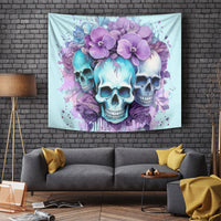 Flower Skull Angel Tapestry The Good Girl In Me Got Tired Of The Bullshit - Wonder Print Shop