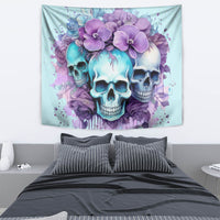 Flower Skull Angel Tapestry The Good Girl In Me Got Tired Of The Bullshit - Wonder Print Shop