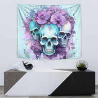 Flower Skull Angel Tapestry The Good Girl In Me Got Tired Of The Bullshit - Wonder Print Shop