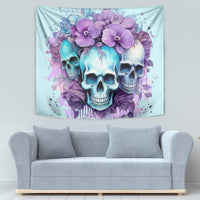 Flower Skull Angel Tapestry The Good Girl In Me Got Tired Of The Bullshit - Wonder Print Shop