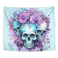 Flower Skull Angel Tapestry The Good Girl In Me Got Tired Of The Bullshit - Wonder Print Shop
