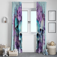 Flower Skull Angel Window Curtain The Good Girl In Me Got Tired Of The Bullshit - Wonder Print Shop
