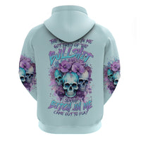 Flower Skull Angel Zip Hoodie The Good Girl In Me Got Tired Of The Bullshit - Wonder Print Shop