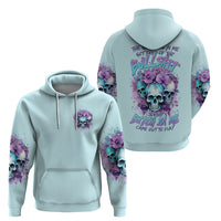 Flower Skull Angel Zip Hoodie The Good Girl In Me Got Tired Of The Bullshit - Wonder Print Shop