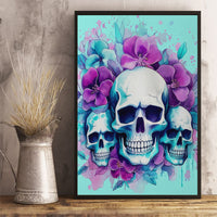 Flower Skull Angel Canvas Wall Art Stuck Between IDK IDC and IDGAF - Wonder Print Shop