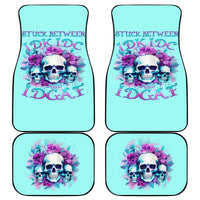 Flower Skull Angel Car Mats Stuck Between IDK IDC and IDGAF - Wonder Print Shop