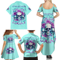Flower Skull Angel Family Matching Summer Maxi Dress and Hawaiian Shirt Stuck Between IDK IDC and IDGAF - Wonder Print Shop