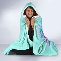 Flower Skull Angel Hooded Blanket Stuck Between IDK IDC and IDGAF