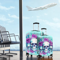Flower Skull Angel Luggage Cover Stuck Between IDK IDC and IDGAF - Wonder Print Shop