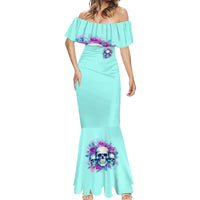 Flower Skull Angel Mermaid Dress Stuck Between IDK IDC and IDGAF - Wonder Print Shop