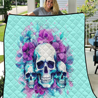 Flower Skull Angel Quilt Stuck Between IDK IDC and IDGAF - Wonder Print Shop