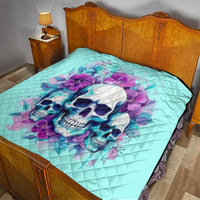 Flower Skull Angel Quilt Stuck Between IDK IDC and IDGAF - Wonder Print Shop