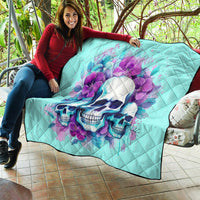 Flower Skull Angel Quilt Stuck Between IDK IDC and IDGAF - Wonder Print Shop