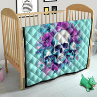 Flower Skull Angel Quilt Stuck Between IDK IDC and IDGAF - Wonder Print Shop