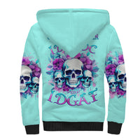 Flower Skull Angel Sherpa Hoodie Stuck Between IDK IDC and IDGAF - Wonder Print Shop