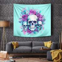 Flower Skull Angel Tapestry Stuck Between IDK IDC and IDGAF - Wonder Print Shop