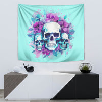 Flower Skull Angel Tapestry Stuck Between IDK IDC and IDGAF - Wonder Print Shop