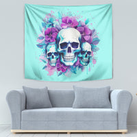 Flower Skull Angel Tapestry Stuck Between IDK IDC and IDGAF - Wonder Print Shop