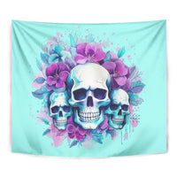 Flower Skull Angel Tapestry Stuck Between IDK IDC and IDGAF - Wonder Print Shop