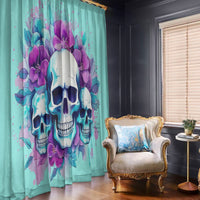 Flower Skull Angel Window Curtain Stuck Between IDK IDC and IDGAF - Wonder Print Shop