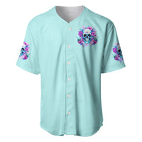 Flower Skull Angel Baseball Jersey I'm A Bitch With A Flow Bullshit Tolerance - Wonder Print Shop