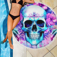 Flower Skull Angel Beach Blanket I'm A Bitch With A Flow Bullshit Tolerance - Wonder Print Shop