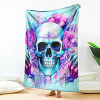 Flower Skull Angel Blanket I'm A Bitch With A Flow Bullshit Tolerance