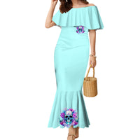 Flower Skull Angel Family Matching Mermaid Dress and Hawaiian Shirt I'm A Bitch With A Flow Bullshit Tolerance - Wonder Print Shop