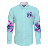 Flower Skull Angel Family Matching Off Shoulder Maxi Dress and Hawaiian Shirt I'm A Bitch With A Flow Bullshit Tolerance - Wonder Print Shop