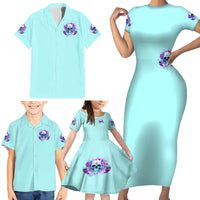 Flower Skull Angel Family Matching Short Sleeve Bodycon Dress and Hawaiian Shirt I'm A Bitch With A Flow Bullshit Tolerance - Wonder Print Shop