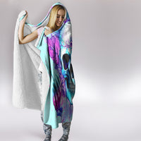 Flower Skull Angel Hooded Blanket I'm A Bitch With A Flow Bullshit Tolerance