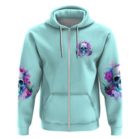 Flower Skull Angel Hoodie I'm A Bitch With A Flow Bullshit Tolerance - Wonder Print Shop