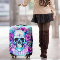 Flower Skull Angel Luggage Cover I'm A Bitch With A Flow Bullshit Tolerance - Wonder Print Shop