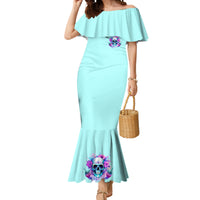 Flower Skull Angel Mermaid Dress I'm A Bitch With A Flow Bullshit Tolerance - Wonder Print Shop