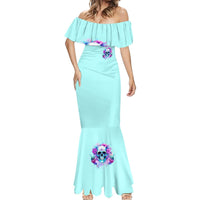 Flower Skull Angel Mermaid Dress I'm A Bitch With A Flow Bullshit Tolerance - Wonder Print Shop