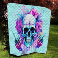 Flower Skull Angel Quilt I'm A Bitch With A Flow Bullshit Tolerance - Wonder Print Shop