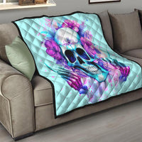 Flower Skull Angel Quilt I'm A Bitch With A Flow Bullshit Tolerance - Wonder Print Shop