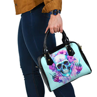 Flower Skull Angel Shoulder Handbag I'm A Bitch With A Flow Bullshit Tolerance