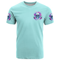 Flower Skull Angel T Shirt I'm A Bitch With A Flow Bullshit Tolerance - Wonder Print Shop