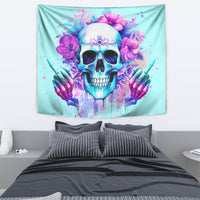 Flower Skull Angel Tapestry I'm A Bitch With A Flow Bullshit Tolerance - Wonder Print Shop