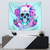 Flower Skull Angel Tapestry I'm A Bitch With A Flow Bullshit Tolerance - Wonder Print Shop