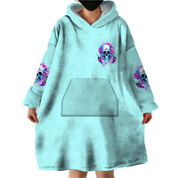 Flower Skull Angel Wearable Blanket Hoodie I'm A Bitch With A Flow Bullshit Tolerance - Wonder Print Shop