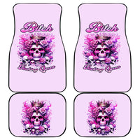 Rose Skull Car Mats Bitch I'm The Fucking Queen - Wonder Print Shop