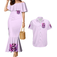 Rose Skull Couples Matching Mermaid Dress and Hawaiian Shirt Bitch I'm The Fucking Queen - Wonder Print Shop