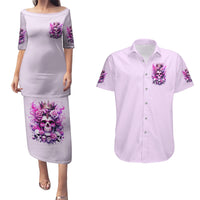 Rose Skull Couples Matching Puletasi and Hawaiian Shirt Bitch I'm The Fucking Queen - Wonder Print Shop